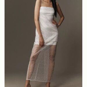 BHLDN White Beaded Dress